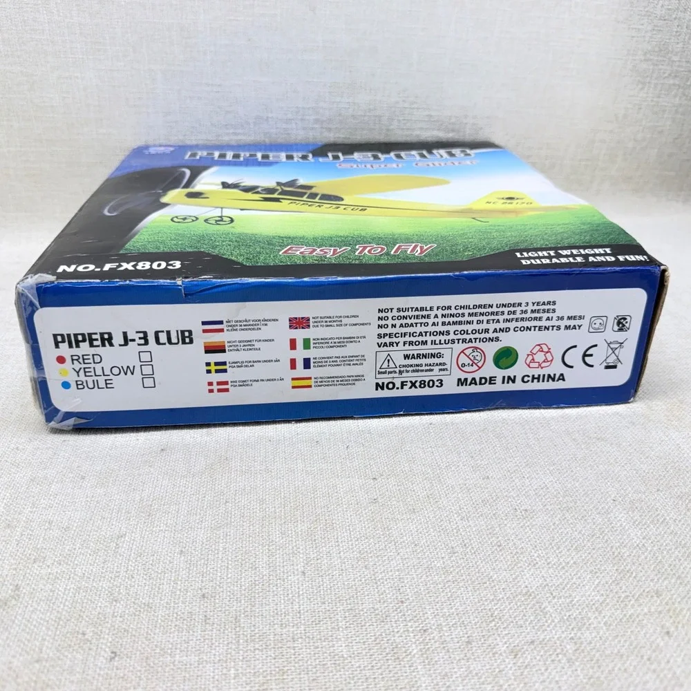 Piper J-3 Cub RC Airplane FX803 Blue Remote Control Super Glider Foam Plane